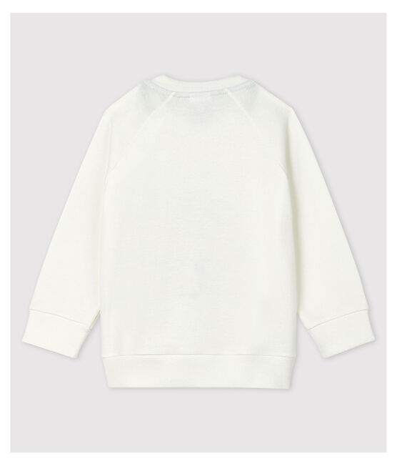 Sudadera de algodón de bebé. blanco MARSHMALLOW