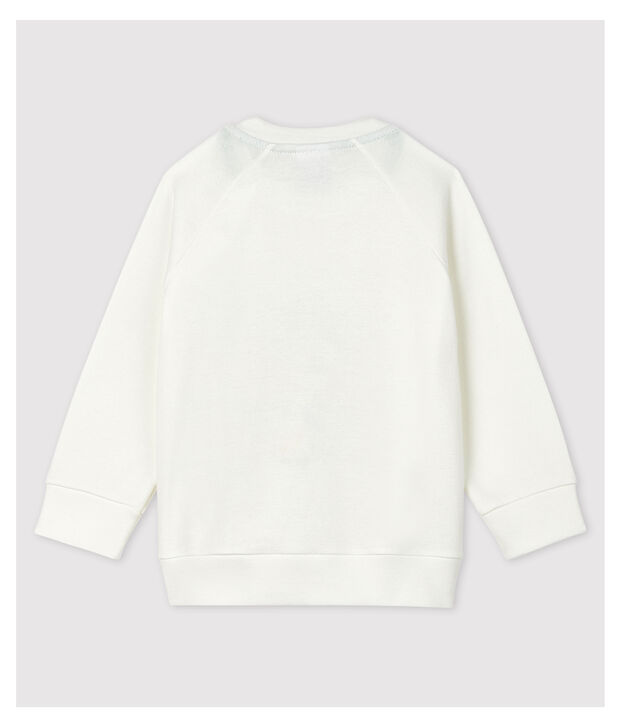 Sudadera de algod&oacute;n de beb&eacute;. blanco