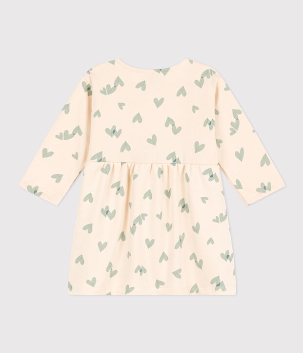 Vestido de mulet&oacute;n de manga larga para beb&eacute; crudo/verde