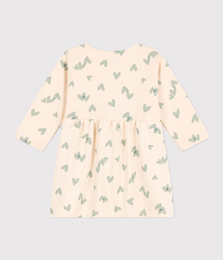 Vestido de mulet&oacute;n de manga larga para beb&eacute; crudo/verde