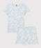 Pijama hawaiano azul de algodón de niña PLEINAIR/ MARSHMALLOW