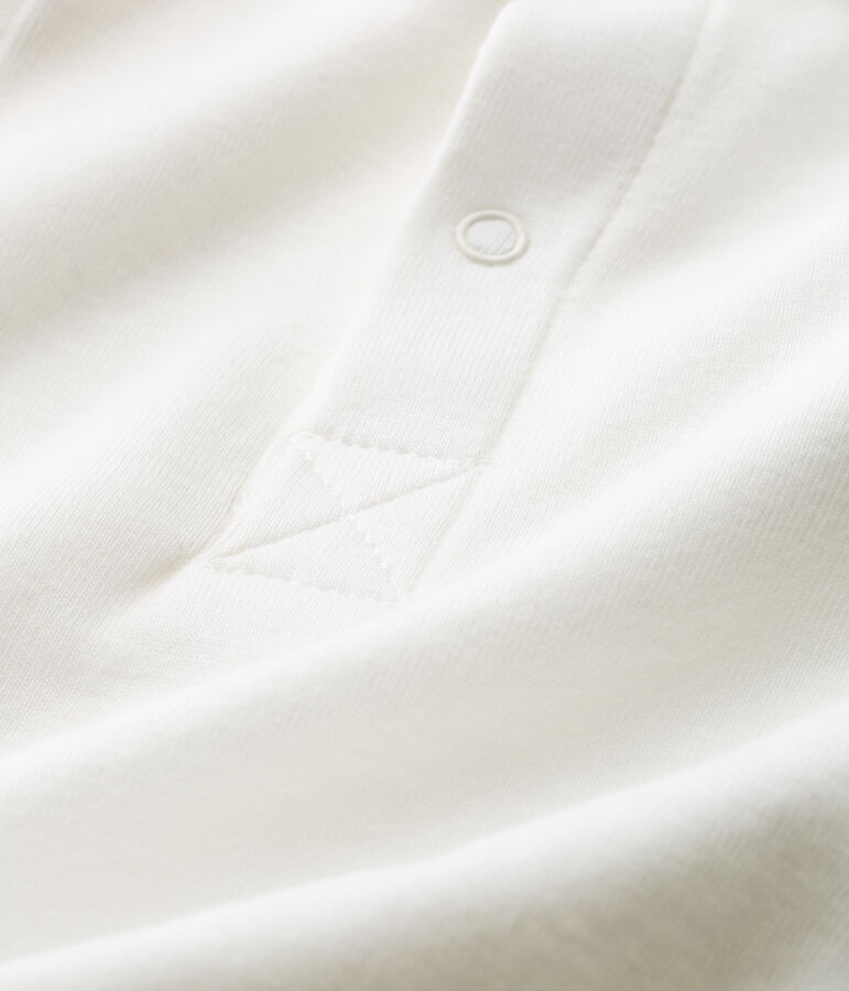 Body manga corta cuello polo liso para beb&eacute; ni&ntilde;o blanco