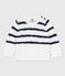Jersey de punto trenzado para bebé blanco MARSHMALLOW/azul SMOKING
