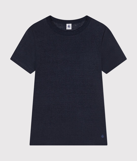 Camiseta, La Icónica de lino de mujer azul SMOKING