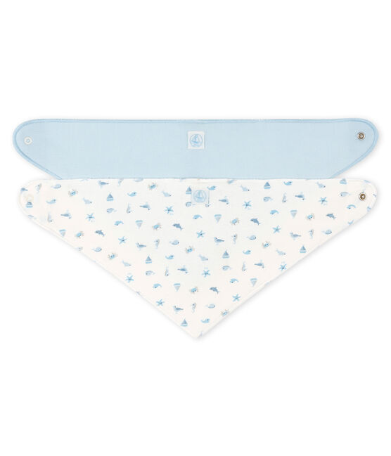 Dúo de bandanas-baberos de canalé para bebé variante 1