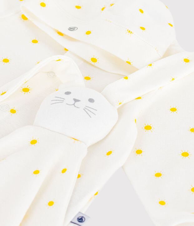 Estuche regalo de algod&oacute;n con estampado de sol para reci&eacute;n nacido multicolor
