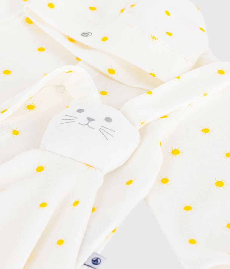 Estuche regalo de algod&oacute;n con estampado de sol para reci&eacute;n nacido variante 1