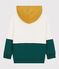Sudadera con capucha de muletón de niño blanco MARSHMALLOW/verde PINEDE