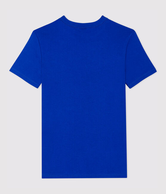 Camiseta de cuello redondo emblemática de algodón de mujer azul SURF