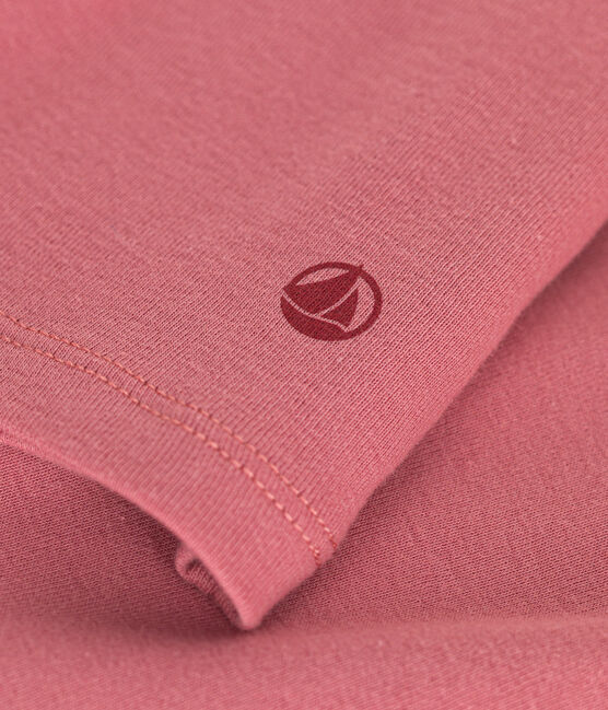 Camiseta Iconique de cuello vuelto de algodón para mujer rosa ROSEWOOD