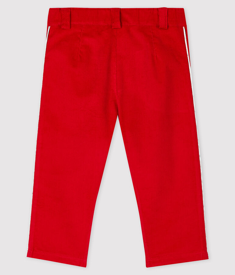 Pantal&oacute;n de terciopelo para beb&eacute;. rojo