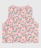 Chaleco reversible de algodón estampado para bebé blanco MARSHMALLOW/rosa JOLI