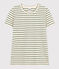 Camiseta LA RECTA de algodón con cuello redondo para mujer AVALANCHE/ CROCO