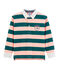 Polo rugby infantil para niño verde PINEDE/rosa ROSAKO