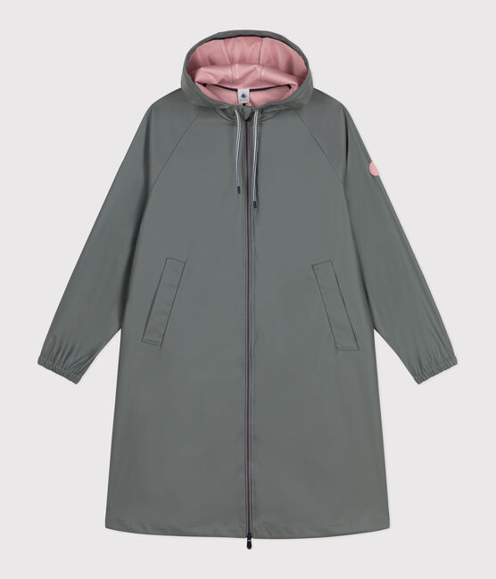 Chubasquero largo y bicolor para mujer verde THUYA