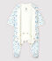 Bodyjama con estampado de barcos de bebé en tejido tubular de algodón ecológico blanco MARSHMALLOW/azul COOL
