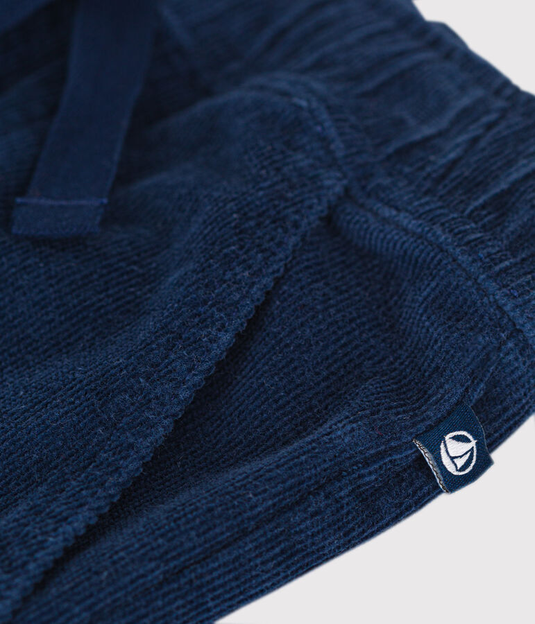 Pantal&oacute;n recto de terciopelo para ni&ntilde;o azul