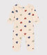 Pijama con corazones sin pies de algodón para bebé