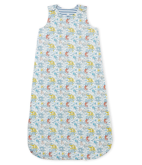 Saco reversible de algodón para bebé de niño blanco MARSHMALLOW/azul CONTES