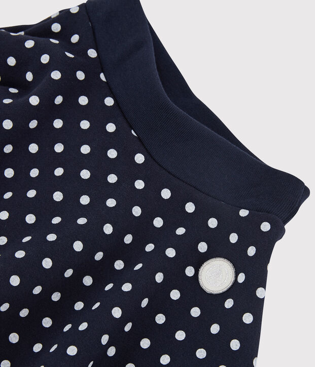 Falda de mulet&oacute;n de ni&ntilde;a azul/blanco