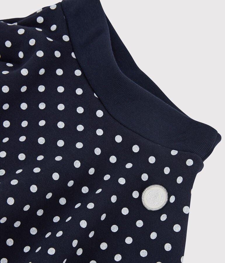 Falda de mulet&oacute;n de ni&ntilde;a azul/blanco