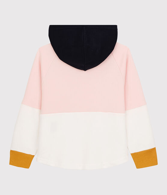 Sudadera con capucha de felpa de niña rosa MINOIS/blanco MARSHMALLOW