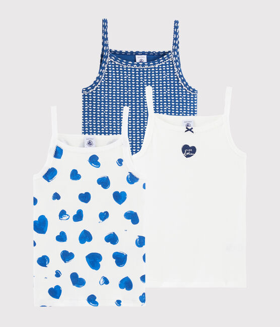 Juego de 3 camisas con tirantes con corazones de niña variante 1
