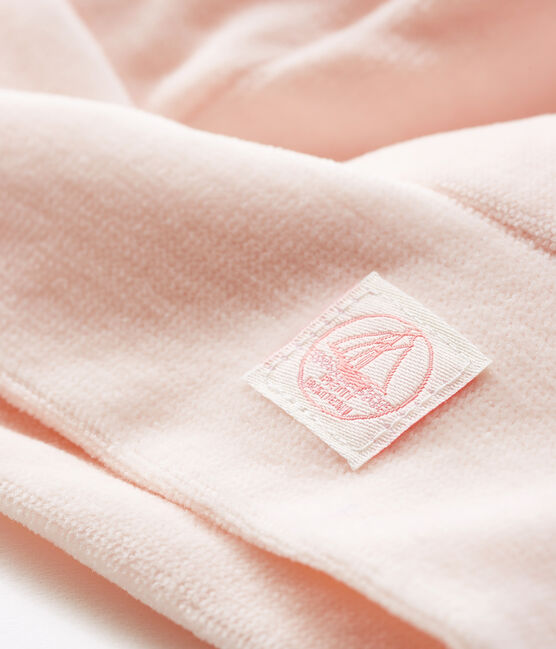 Gorro de recién nacido de terciopelo rosa FLEUR