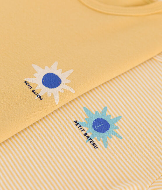 Juego de 2 camisetas infantiles de algodón de manga corta variante 1