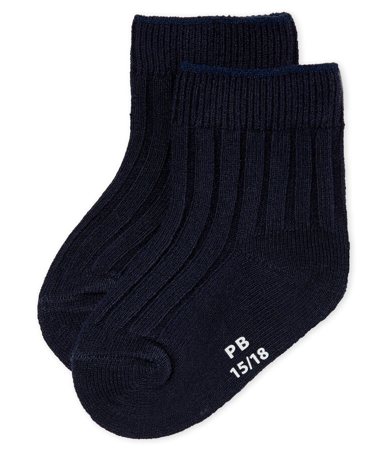 Calcetines de punto para beb&eacute; unisex azul