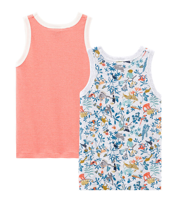 Par de camisetas de tirantes para ni&ntilde;o multicolor