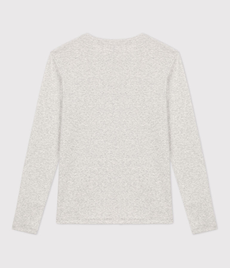 Camiseta LA ICONICA de algod&oacute;n con cuello redondo para mujer gris