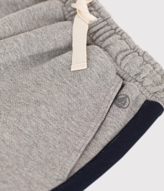 Pantalón corto de algodón para niño gris CHATON CHINE
