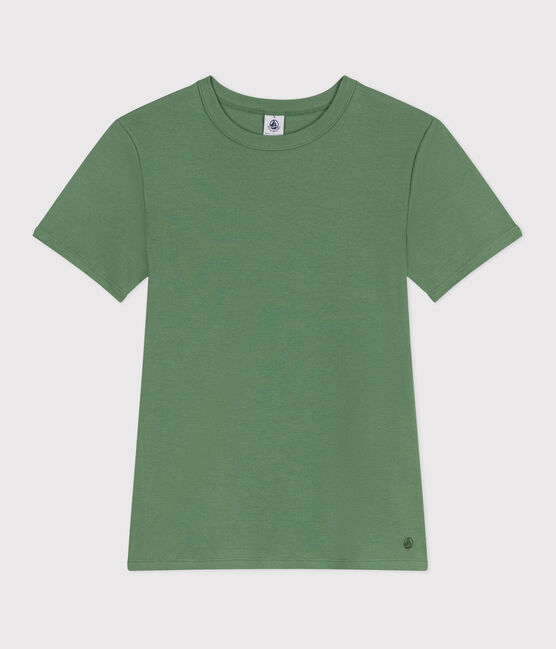 Camiseta Icónica lisa de algodón para mujer verde PALMERAIE