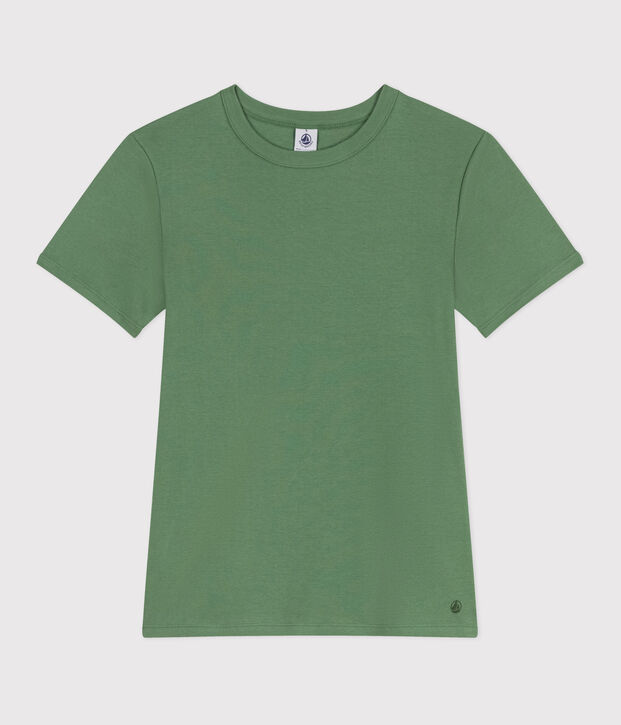 Camiseta Ic&oacute;nica lisa de algod&oacute;n para mujer verde