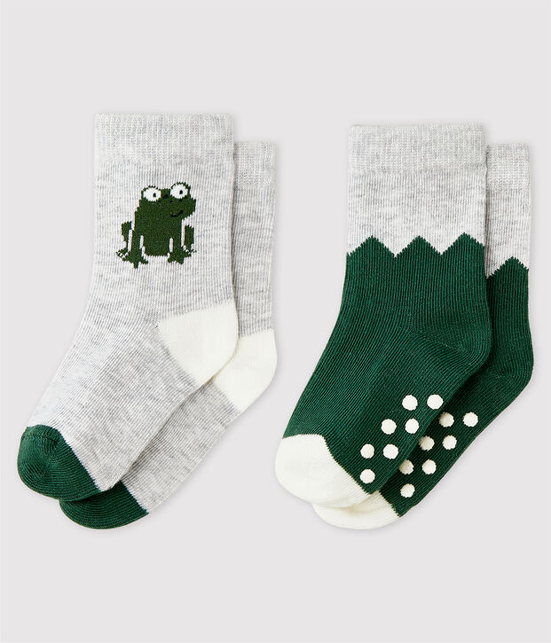 Lote de 2 pares de calcetines con dibujo de beb&eacute; ni&ntilde;o multicolor