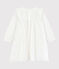 Vestido de manga larga para bebé niña blanco MARSHMALLOW/gris ARGENT