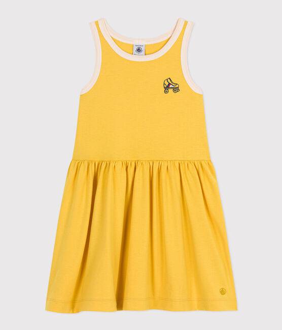 Vestido de algodón sin mangas para niña amarillo NECTAR/ AVALANCHE