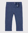 Pantalón de tela de rayas para bebé niño azul SMOKING/blanco MARSHMALLOW