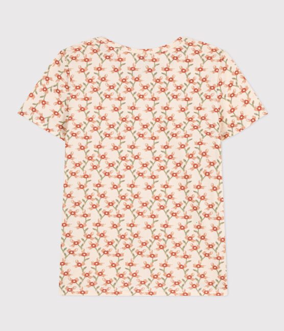 Camiseta LA RECTA de algodón con cuello redondo para mujer blanco AVALANCHE/ MULTICO