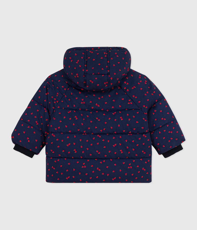 Plum&iacute;fero estampado para beb&eacute; azul/crudo