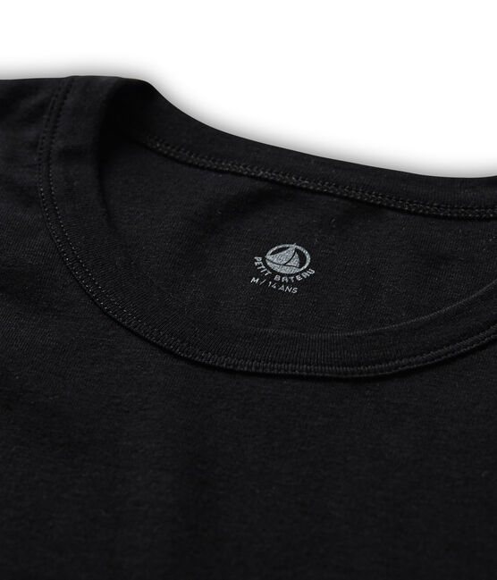 Camiseta manga corta de cuello redondo para hombre negro NOIR