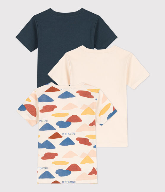 Juego de 3 camisetas de manga corta de algodón para niña / niño variante 1