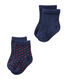 Lote de 2 pares de calcetines de bebé niña lisos + lunares