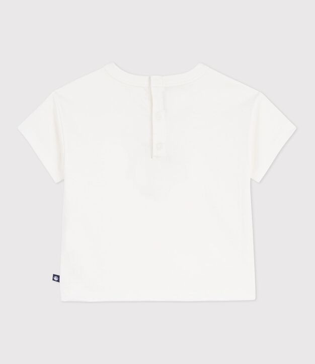 Camiseta de algod&oacute;n de manga corta con motivo de gaviota para beb&eacute; blanco