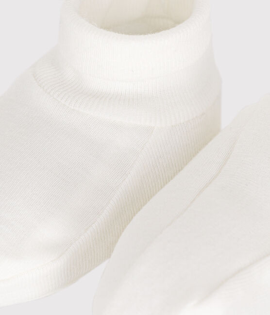 Patucos de punto de nacimiento para bebé blanco MARSHMALLOW