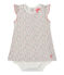 Vestido-body bebé niña estampado blanco MARSHMALLOW/azul BRUT/ MULTICO
