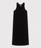Vestido largo tipo camiseta sin mangas de algodón para mujer negro BLACK