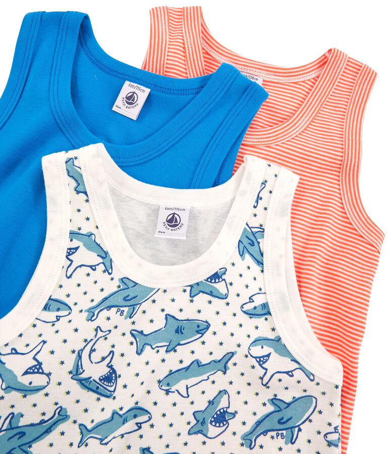 Tr&iacute;o de camisetas de tirantes para ni&ntilde;o multicolor