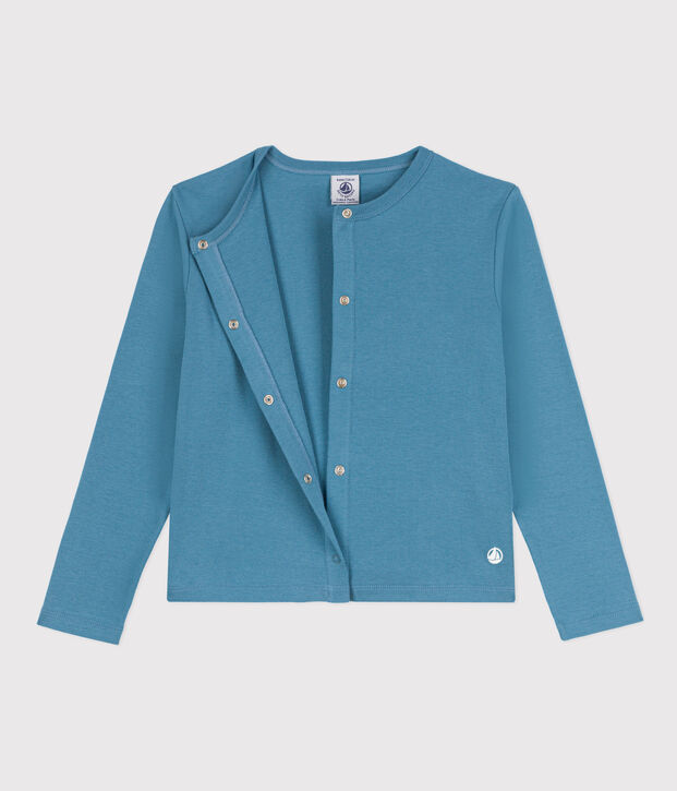 C&aacute;rdigan de algod&oacute;n para ni&ntilde;a azul